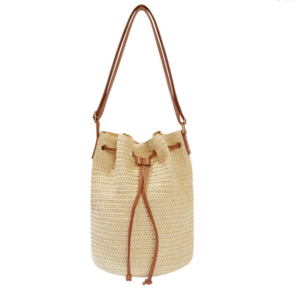 Montce straw bucket bag